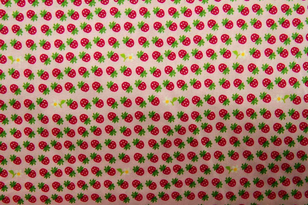 Rainbow Fabrics FB: Strawberry Sunflower Pink Pink Craft Fabric