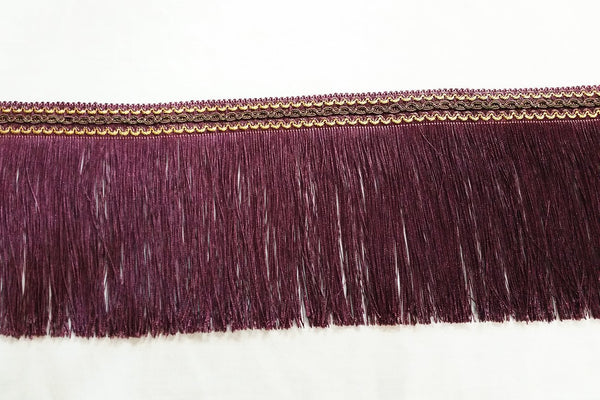 Rainbow Fabrics FT: Fringe Trim - Dark Plum