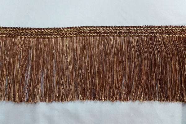 Rainbow Fabrics FT: Fringe Trim - Mixture of Light and Dark Brown