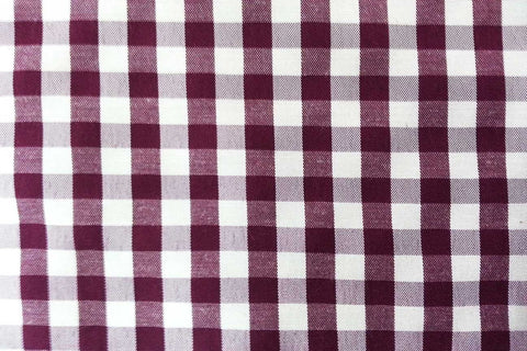 G1: Burgundy Traditional Gingham SOLD OUT