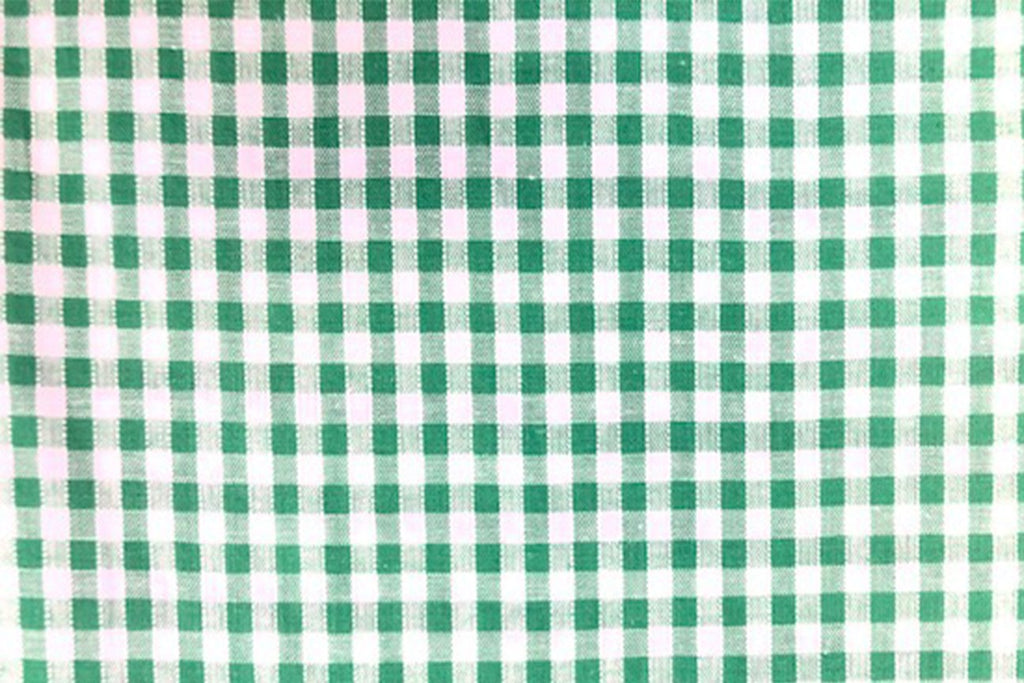 Rainbow Fabrics G1: Green And White Gingham - 4mm check