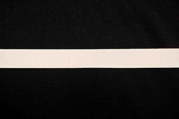 Rainbow Fabrics GG: 15mm Cream Grosgrain Ribbon