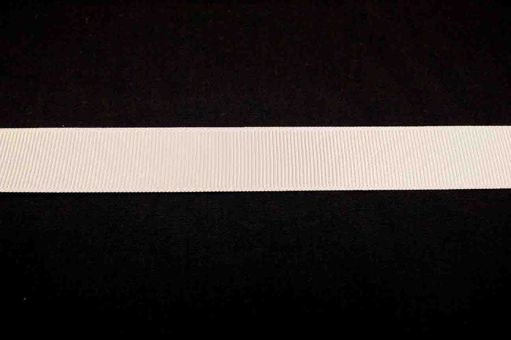 Rainbow Fabrics GG: 22mm Cream Grosgrain Ribbon