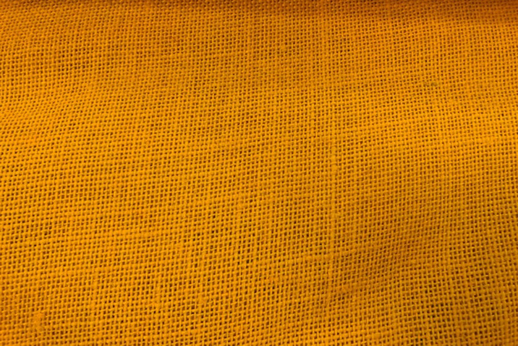 Rainbow Fabrics H1: Amber Yellow Hessian/Burlap