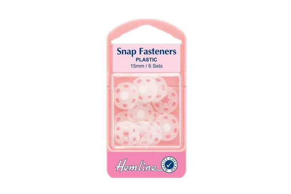 Rainbow Fabrics HY: 15mm Clear Snap Fasteners