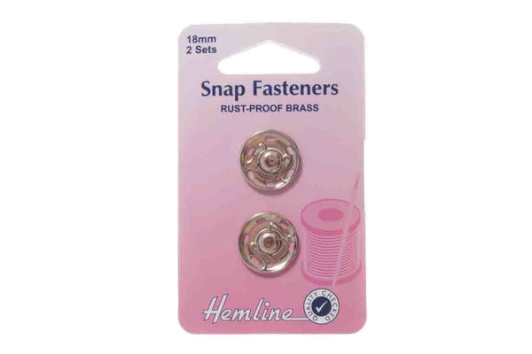 Rainbow Fabrics HY: 18mm Nickel Snap Fasteners