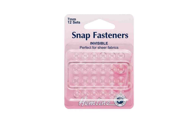 Rainbow Fabrics HY: 7mm Clear Snap Fasteners