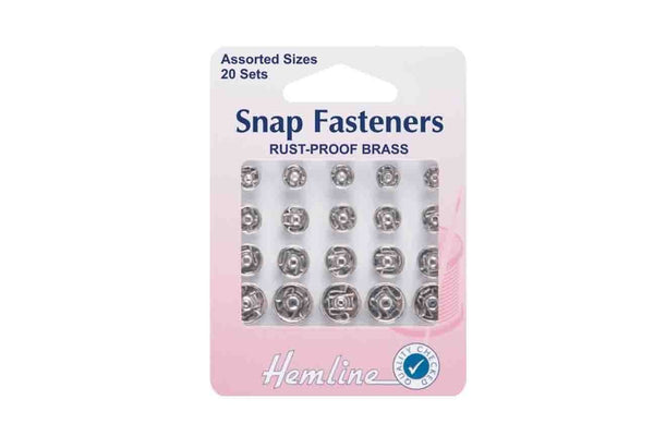 Rainbow Fabrics HY: Assorted Nickel Snap Fasteners