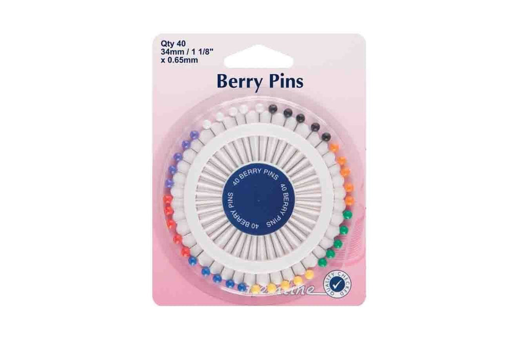 Rainbow Fabrics HY: Berry Pins - Nickel