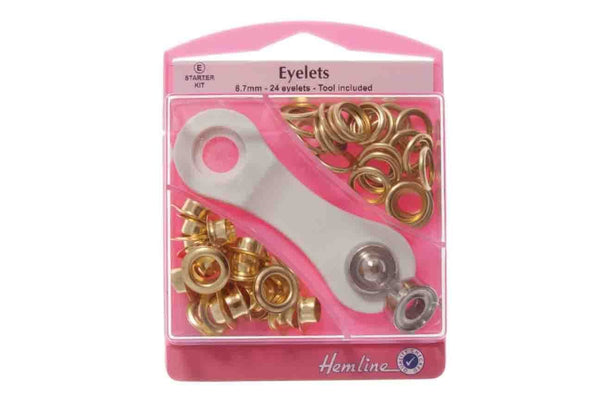 Rainbow Fabrics HY: Eyelets Starter Kit - Gold