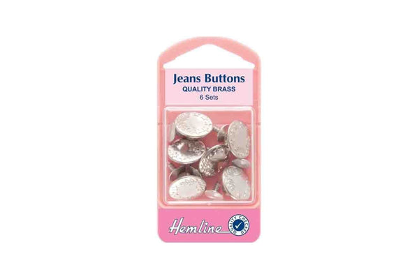 Rainbow Fabrics HY: Jeans Button - Nickel