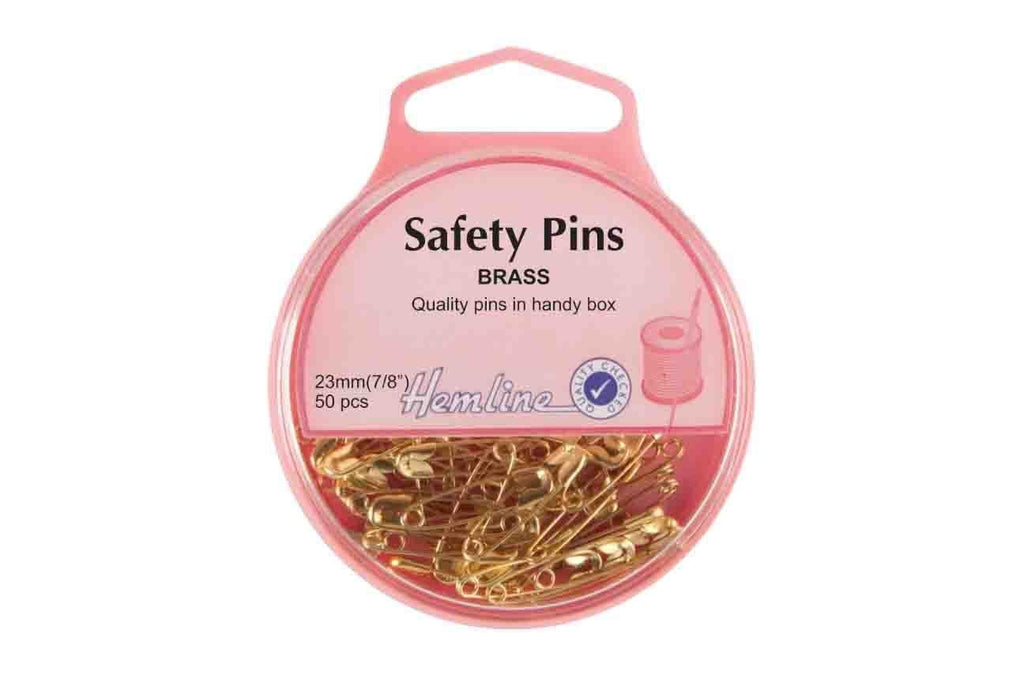 Rainbow Fabrics HY: Safety Pins - Brass