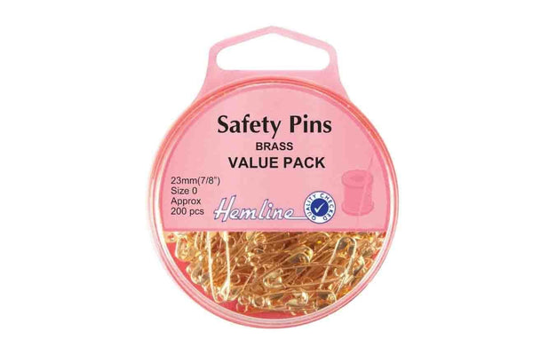 Rainbow Fabrics HY: Safety Pins Value Pack - Brass