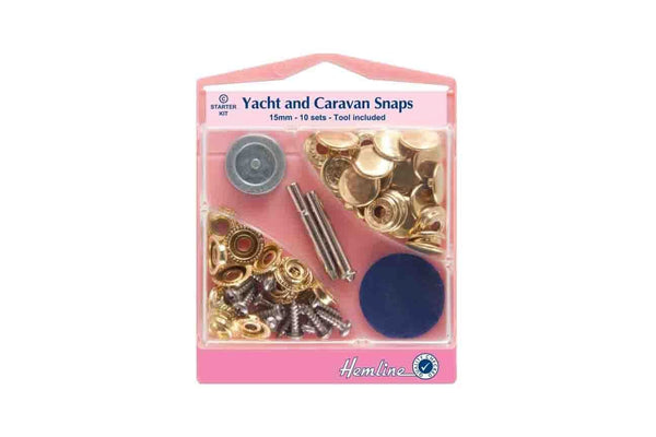 Rainbow Fabrics HY: Yacht And Caravan Snaps Starter Sets - Gold