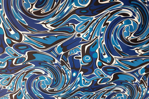 L1:  Blue Wave Abstract Lycra