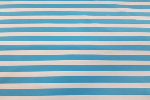 L1:  White And Sky Blue Stripe Lycra - 1.5cm thick stripe