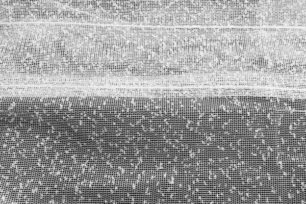 Rainbow Fabrics L1: White Lace ready to hang curtain - Rod pocket on top