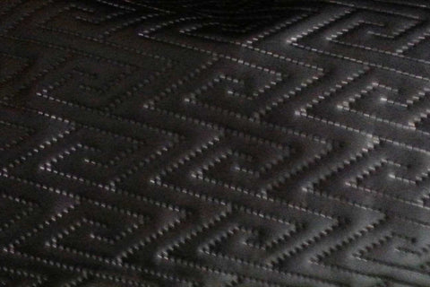 LE: Jagged Sawtooth Black Padded Leatherette