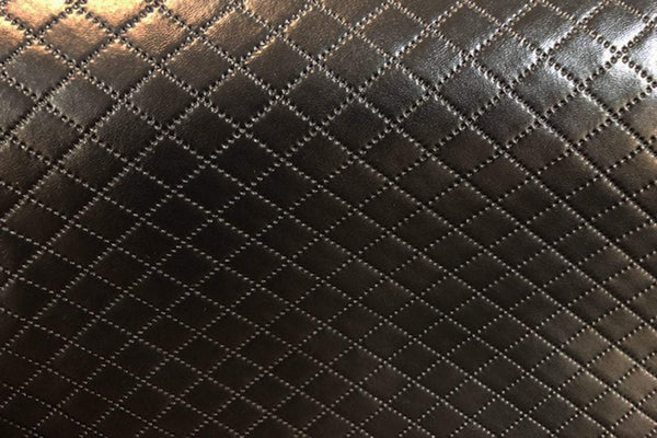 Rainbow Fabrics LE: Rhombus Padded Black Leatherette Leatherette Price