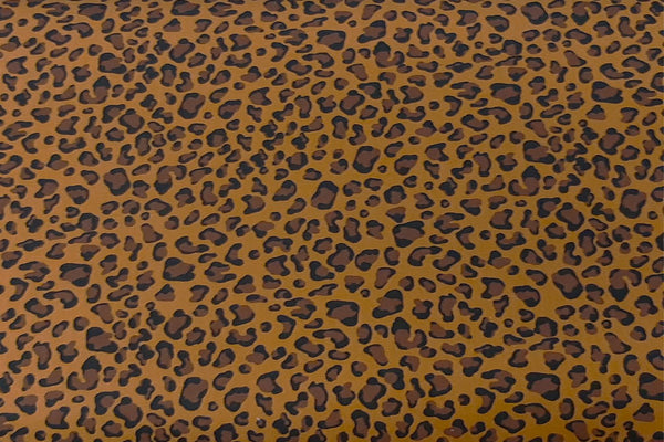 Rainbow Fabrics Leopard Spot On Nut Brown Patchwork / Craft Fabric Blue Craft Fabric