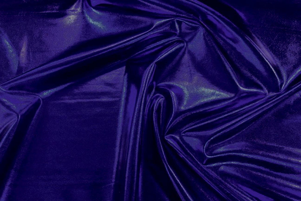 Rianbow Fabrics LF: Liquid Foil Spandex - Deep Blue With Purple