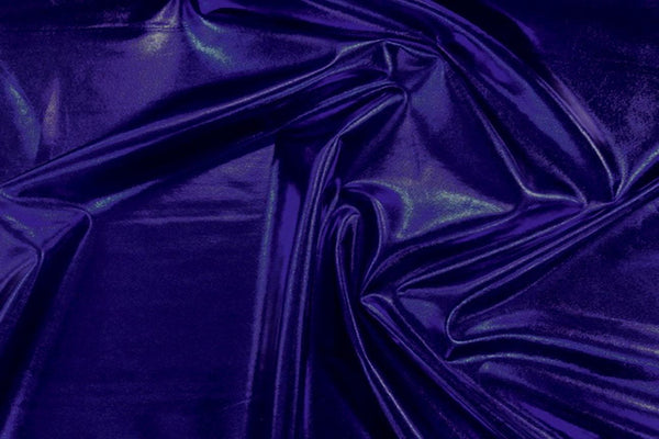 Rianbow Fabrics LF: Liquid Foil Spandex - Deep Blue With Purple