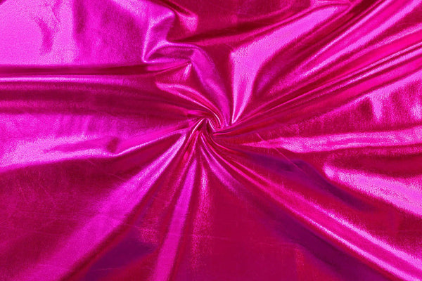 Rianbow Fabrics LF: Liquid Foil Spandex - Hot Pink