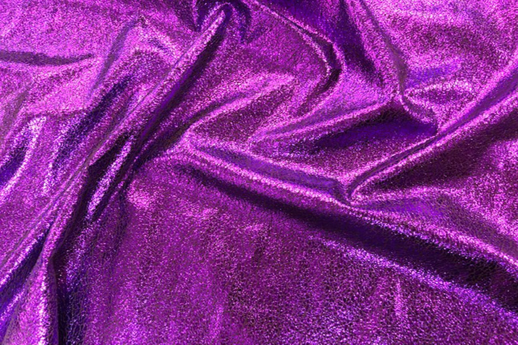 Rianbow Fabrics LF: Liquid Foil Spandex - Texture Sheer Fuschia Price per Meter