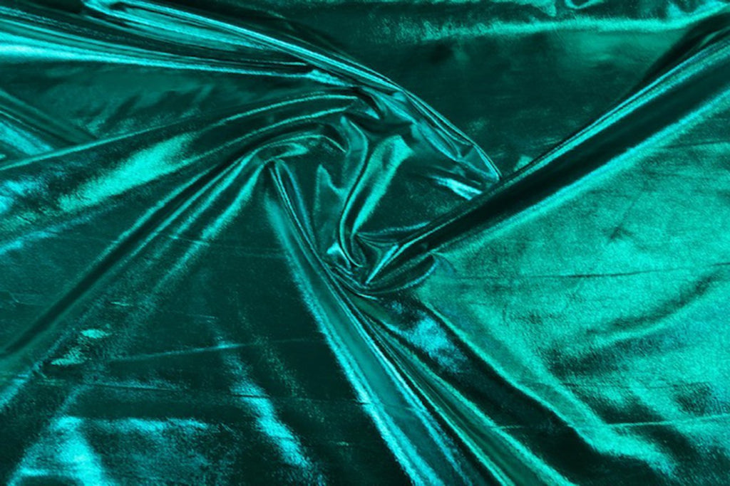 Rianbow Fabrics LF: Liquid Foil Spandex - Verde Jade SOLD OUT
