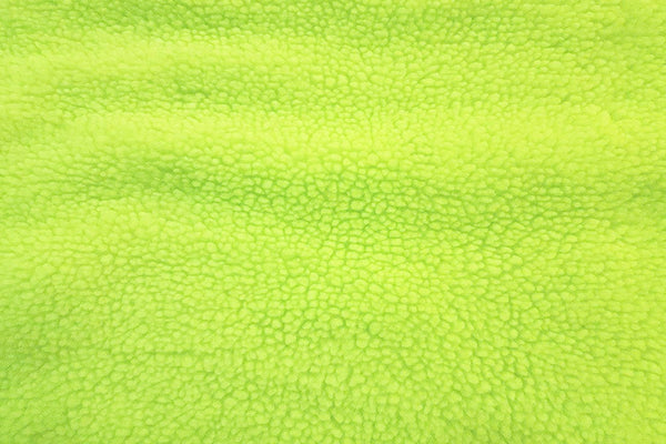 Rainbow Fabrics Light Neon Green Sherpa
