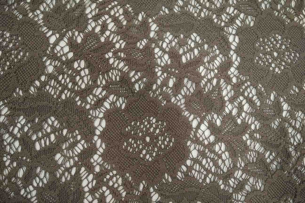 Rainbow Fabrics Lovable Taupe Lace
