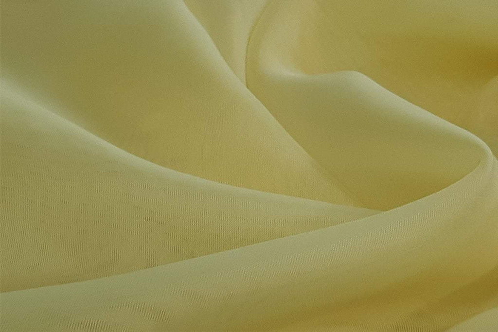 Rianbow Fabrics MAO: Light Yellow Plain Matte Organza Plain Crystal Organza