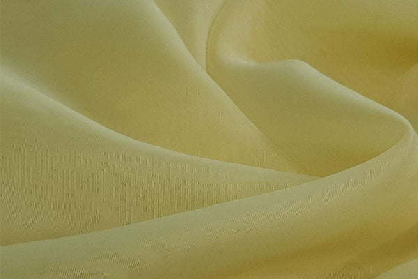 Rianbow Fabrics MAO: Light Yellow Plain Matte Organza Plain Crystal Organza