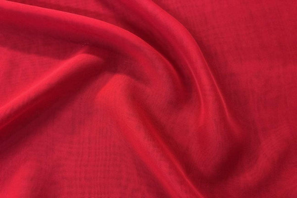 Rianbow Fabrics PC: Candy Apple Red Plain Chiffon Plain Chiffon