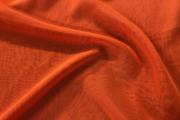 Rianbow Fabrics PC: Orange Red Plain Chiffon Plain Chiffon