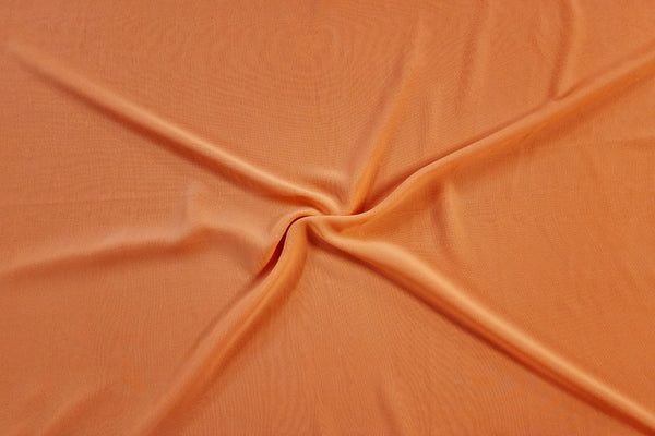 Rianbow Fabrics PC: Pale Cantaloupe Orange Plain Chiffon Plain Chiffon
