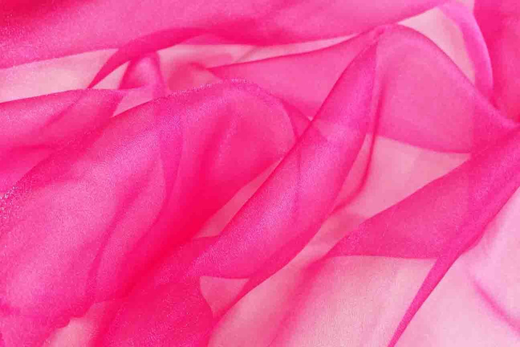 Rianbow Fabrics PCO: Hot Pink Plain Crystal Organza # 02 Plain Crystal Organza