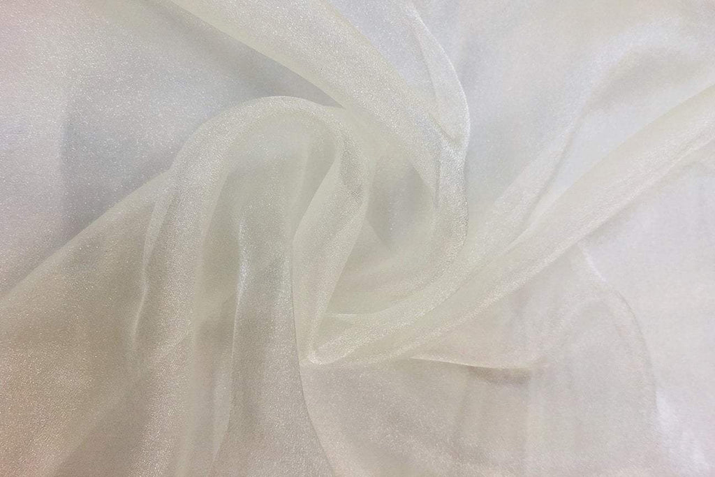 Rianbow Fabrics PCO: Light Cream Crystal Organza # 01 Plain Crystal Organza