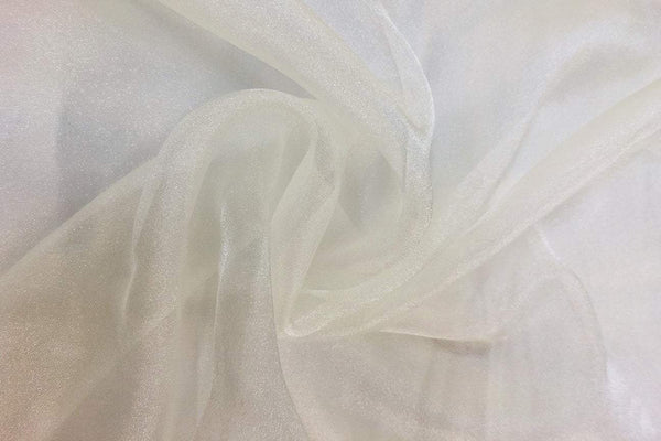 Rianbow Fabrics PCO: Light Cream Crystal Organza # 01 Plain Crystal Organza