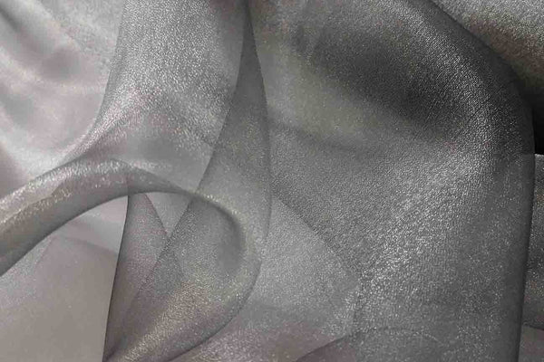 Rianbow Fabrics PCO: Light Grey Plain Crystal Organza Plain Crystal Organza