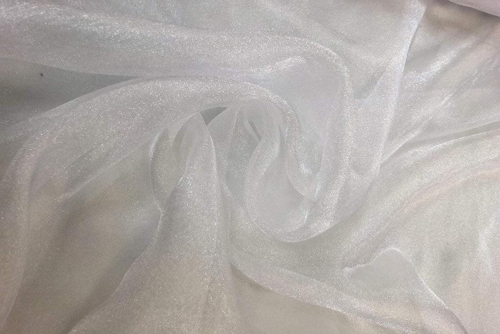 Rianbow Fabrics PCO: White Crystal Organza # 17 Plain Crystal Organza