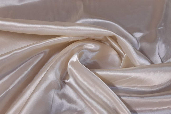 Rianbow Fabrics PS: Light Cream Polyester Satin Polyester Satin