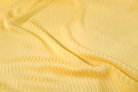 PTC: Golden Satin Stripe On Yellow Chiffon