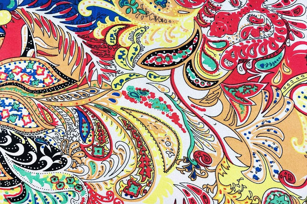 Rainbow Fabrics PTC: Rainbow Abstract Printed Chiffon Price per meter