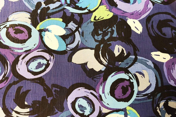 Rainbow Fabrics PTC: Rose Abstract Printed Chiffon