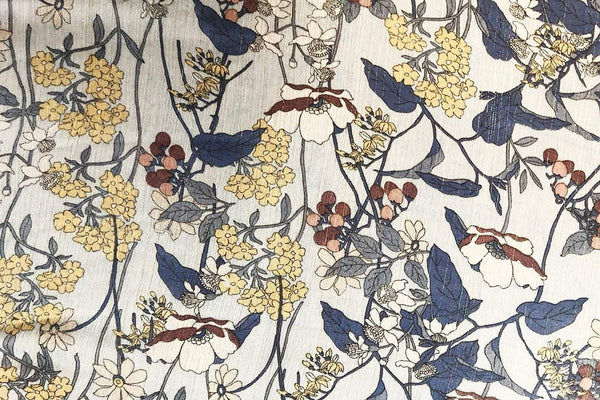 Rainbow Fabrics PTC: Wild Flower Garden Printed Chiffon Price per meter