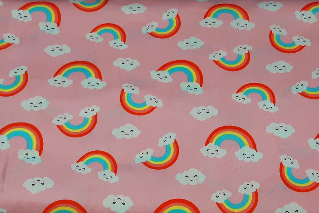 Rainbow Fabrics Rainbow On Pink Patchwork / Craft Fabric Blue Craft Fabric
