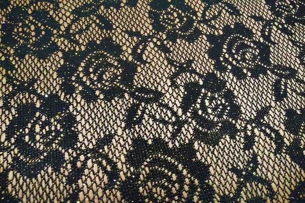 Rainbow Fabrics Rose and Gold Lace
