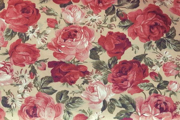 Rainbow Fabrics Rose Patchwork / Craft Fabric Red Craft Fabric