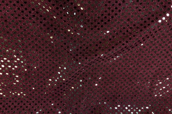 Rainbow Fabrics RS: Mini Black Sequin on Maroon Black Fabric